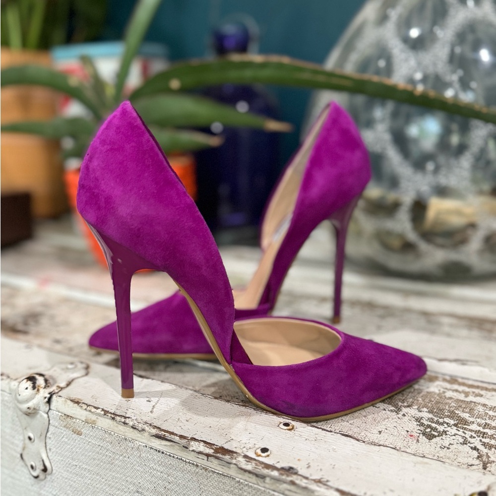 Steve Madden Purple Suede Heels